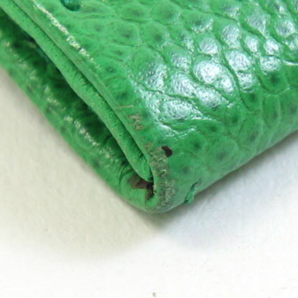 CHANEL Green Caviar Leather Logo Wallet - Picture 5 of 10